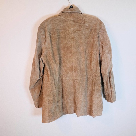 Vintage St Johns Bay Mens Jacket XL Faux Suede Washable Motorcycle 90's Y2K - Picture 12 of 12